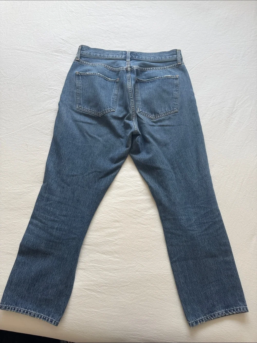 Agolde Riley Straight-Leg Blue Jeans - Picture 3 of 3